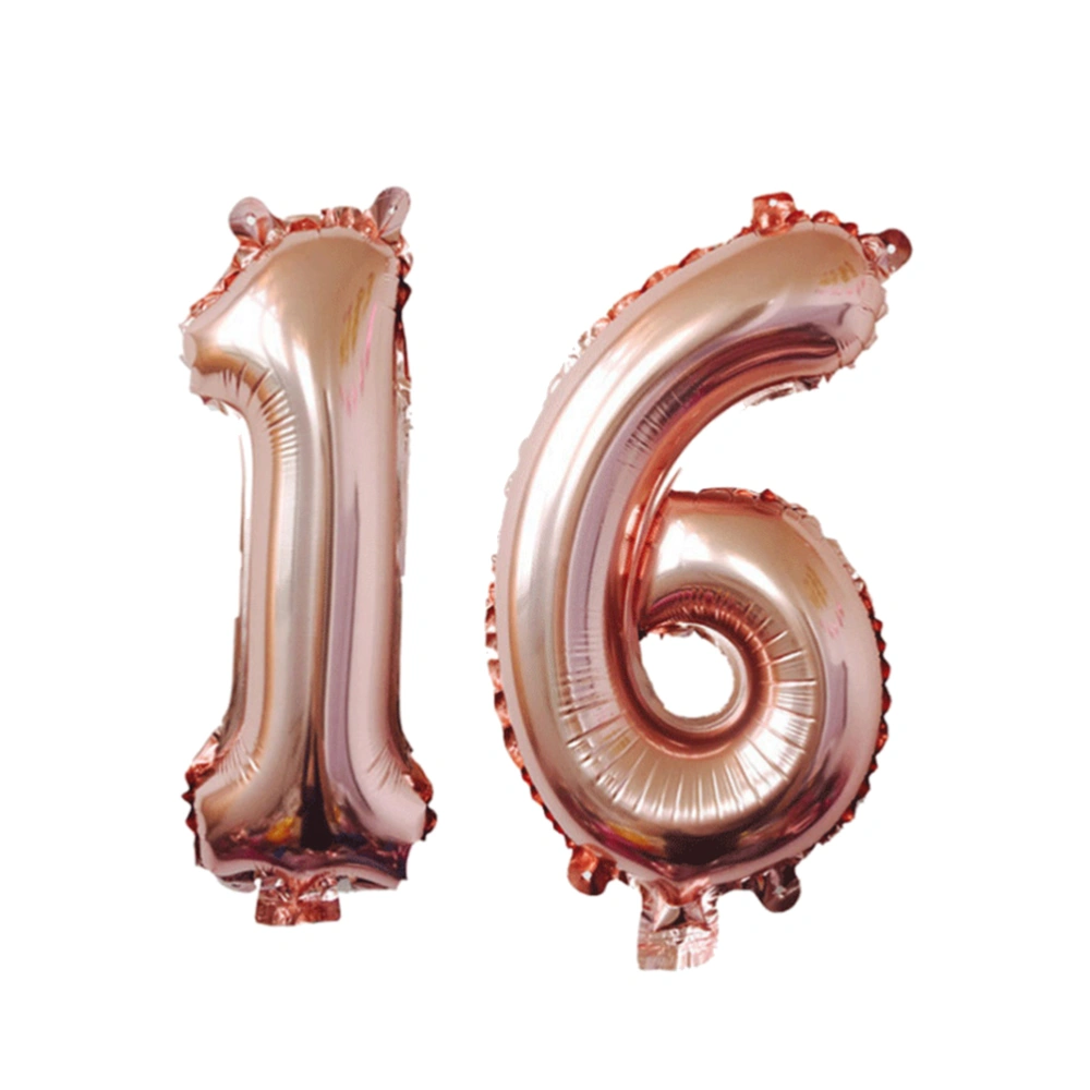 40 Inch Number 16 Balloon Party Festival Decorations Birthday Anniversary Jumbo Foil Balloons Party Supplies Photo Props