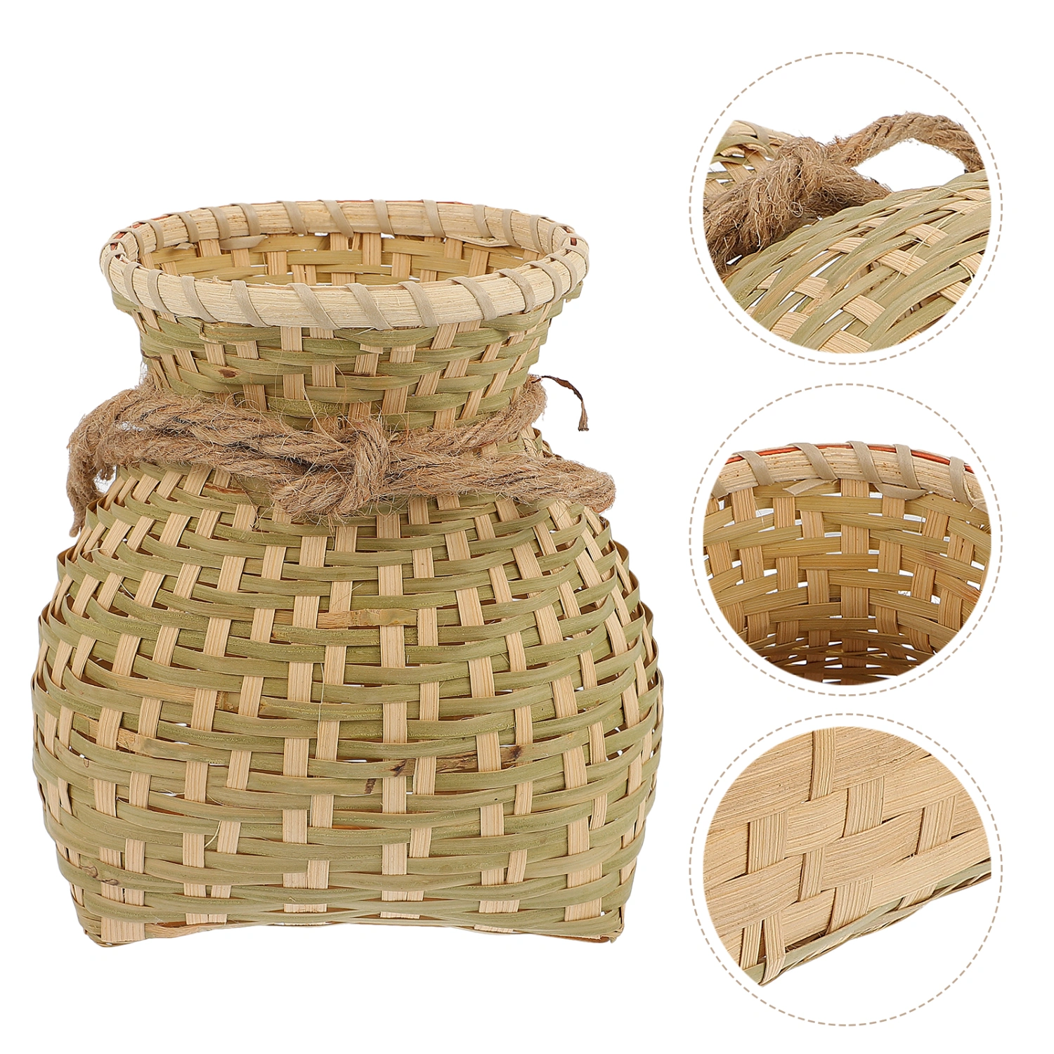 Handicraft Bamboo Storage Basket Sundries Storage Box Laundry Bamboo Basket