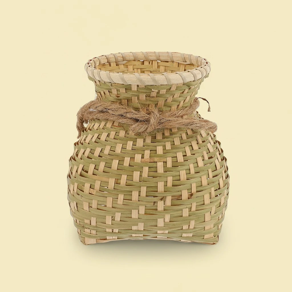 Handicraft Bamboo Storage Basket Sundries Storage Box Laundry Bamboo Basket