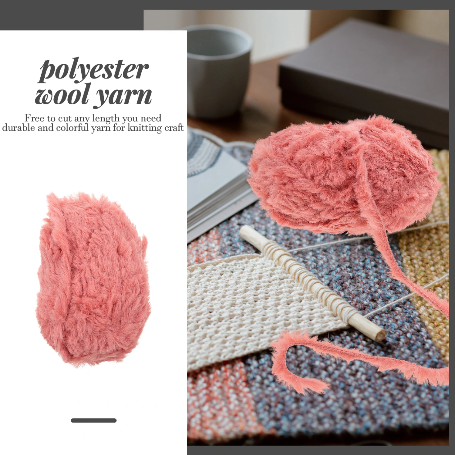 1 Roll of Crochet Yarn DIY Knitting Yarn Comfortable Crochet Yarn Polyester Wool Yarn
