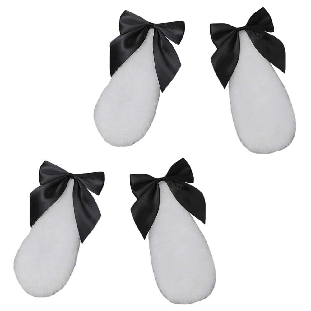 4pcs Cartoon Animal Furry Ears Hair Clips Halloween Costume Rabbit Headwear