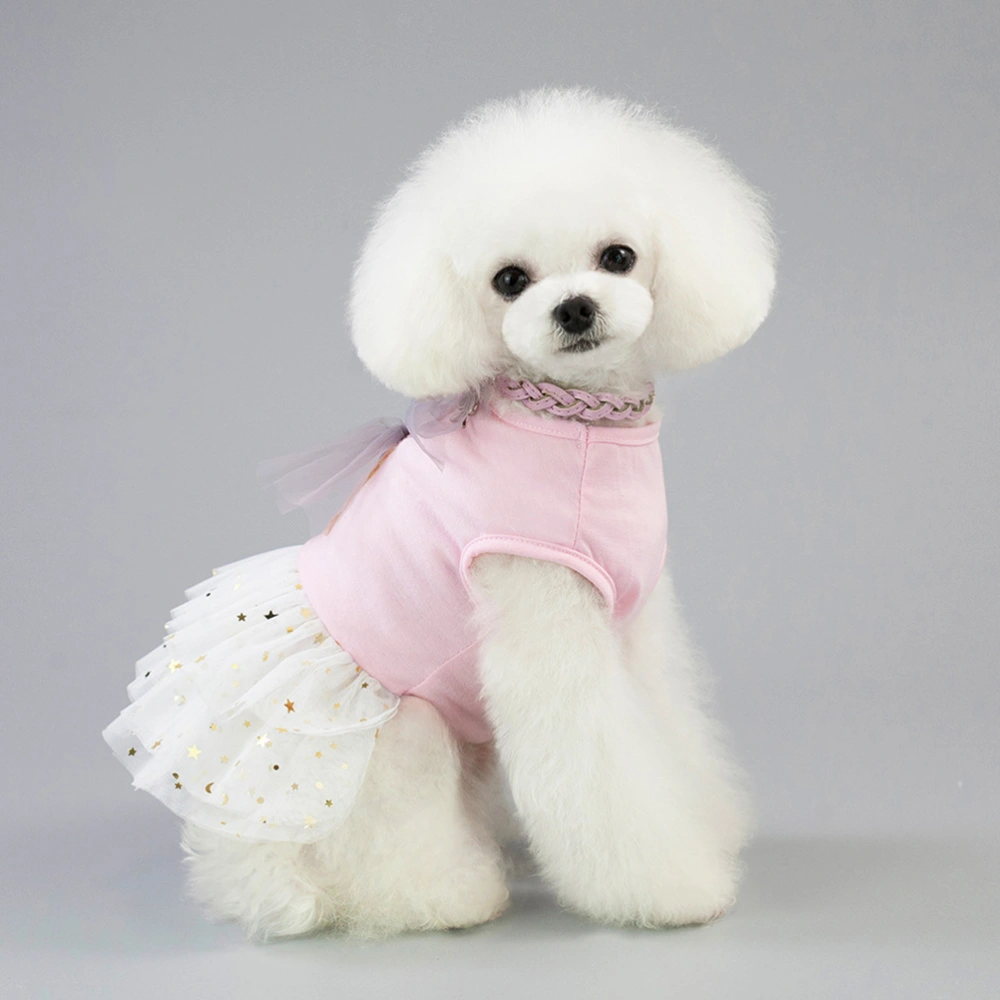 Lovely Pet Dress Rabbit Tutu Skirt Lace One-piece Pet Clothes for Dog Puppy (Pink, Size M)