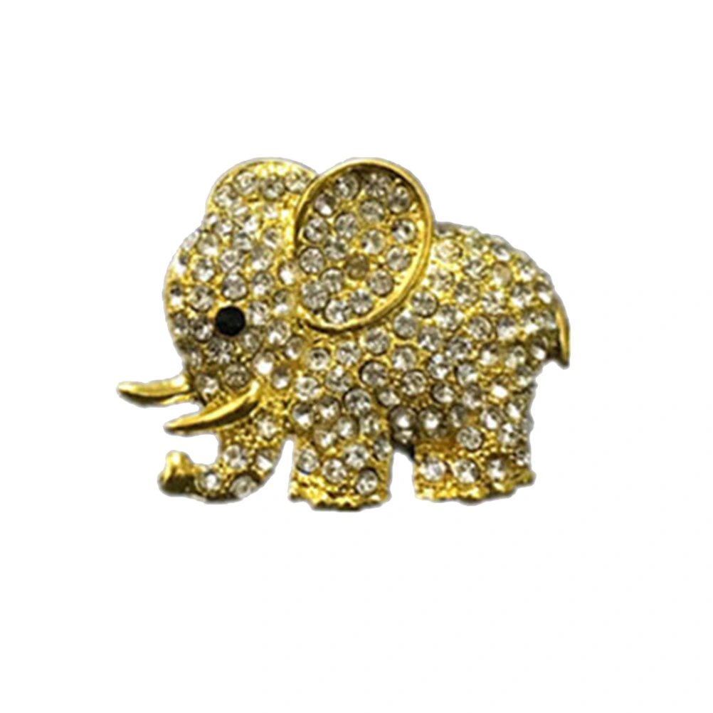 1pc Diamond Crystal Elephant Car Perfume Clip Car Styling Air Freshener Styling Hot for Car Use (Golden)