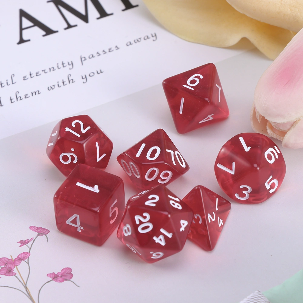 20 Sided Game Dice D20 Polyhedral Dice Playing Dice for Table Games (Red)