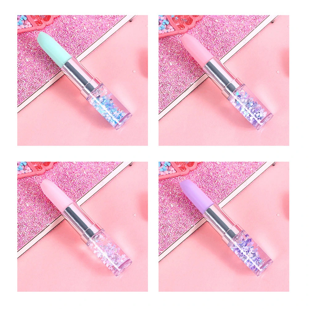 4pcs Lipstick Shape Gel Pen Girl Pen Cartoon Gel Pens Signing Pens Student Stationery Supplies (Random Color)