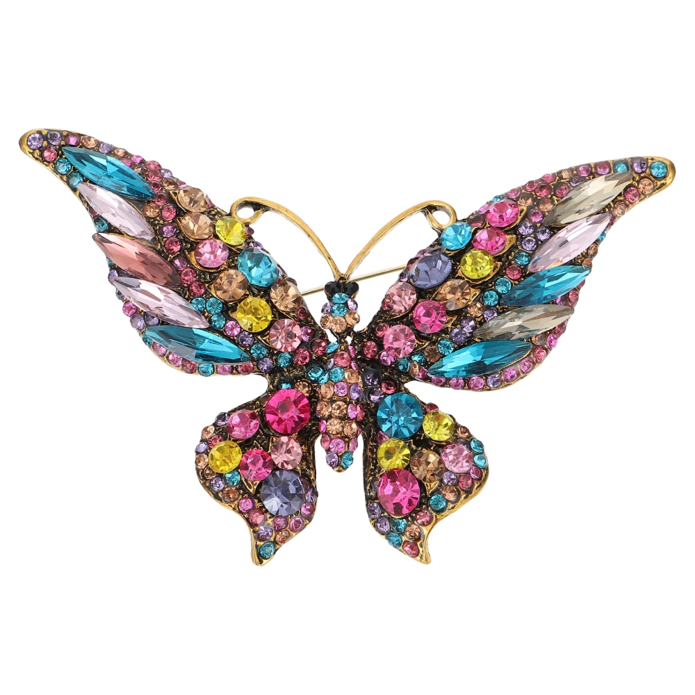 Exquisite Butterflies Brooch Butterflies Badge Corsage Rhinestone Clothing Badge