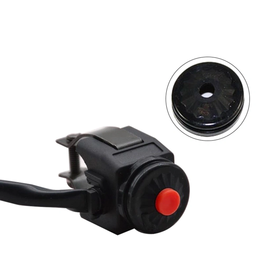 12V Motorcycle Headlamp Double Flash Switch Horn Ignition Button for Yamaha Suzuki Kawasaki Arctic Cats Can-Am Polaris - 7/8 inch (Black)