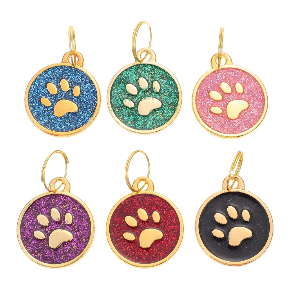 6 Pcs Pet Address Tags Zinc Alloy Hanging Tags Hanging Boards Pet Supplies