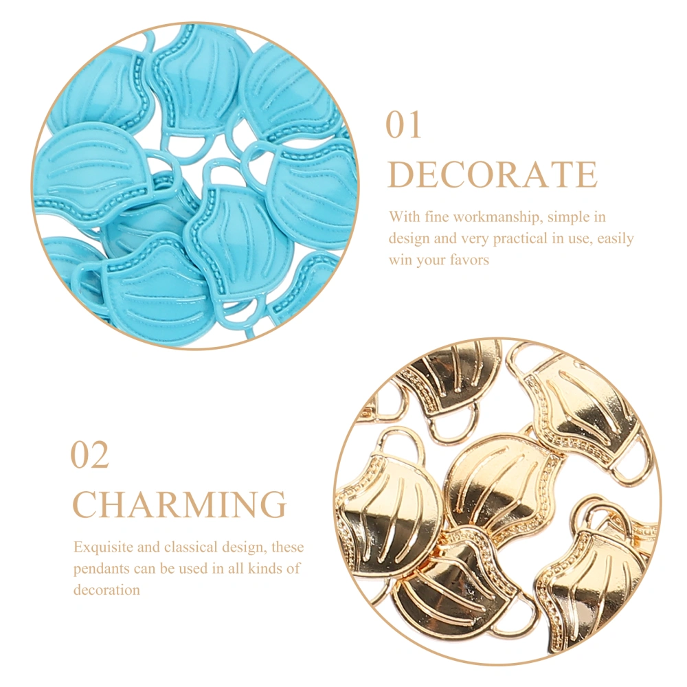 50pcs  Alloy Charms Pendants Creative DIY Pendants Delicate Charms Stereo Mask Pendants