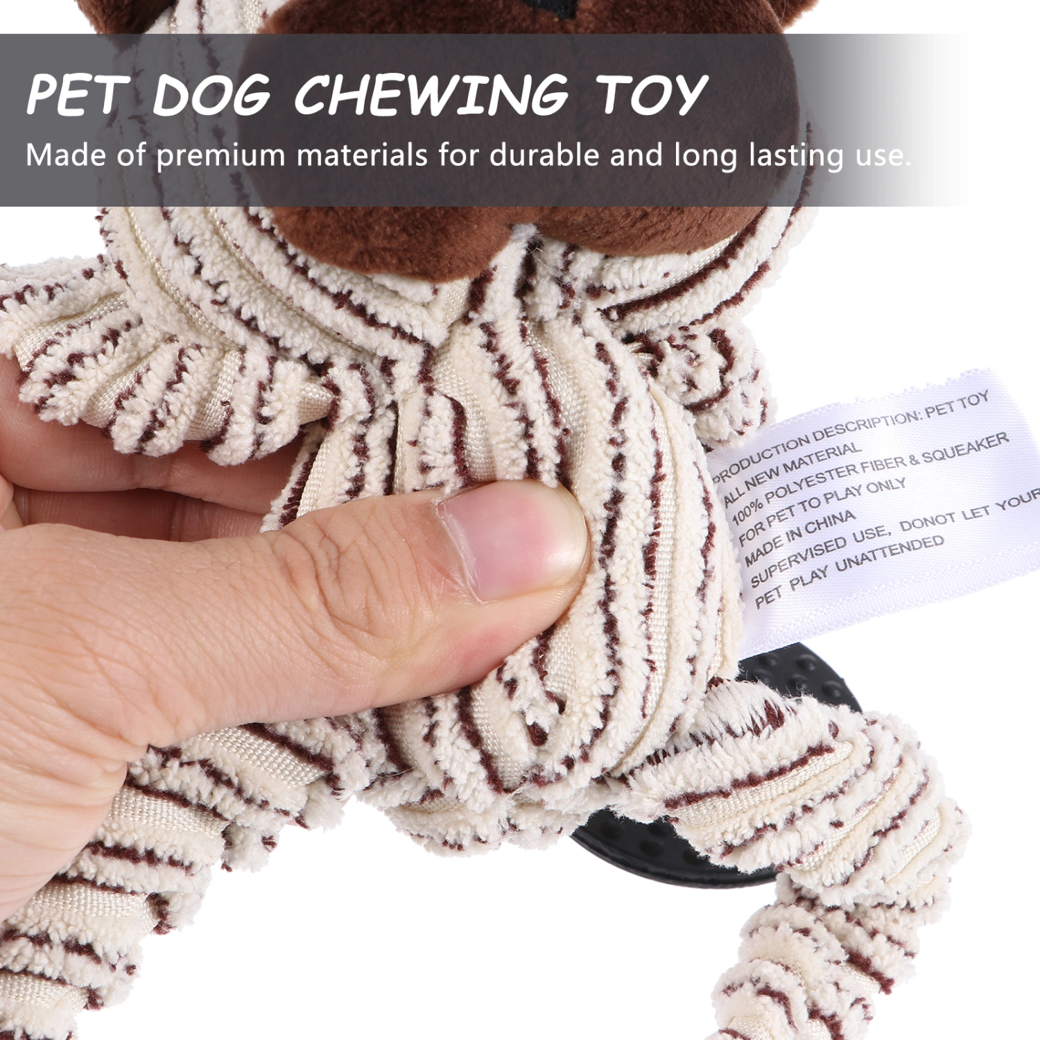 1Pc Lovely Pet Dog Toy Cartoon Short Plush Bear Toy Bite Resistant Plaything