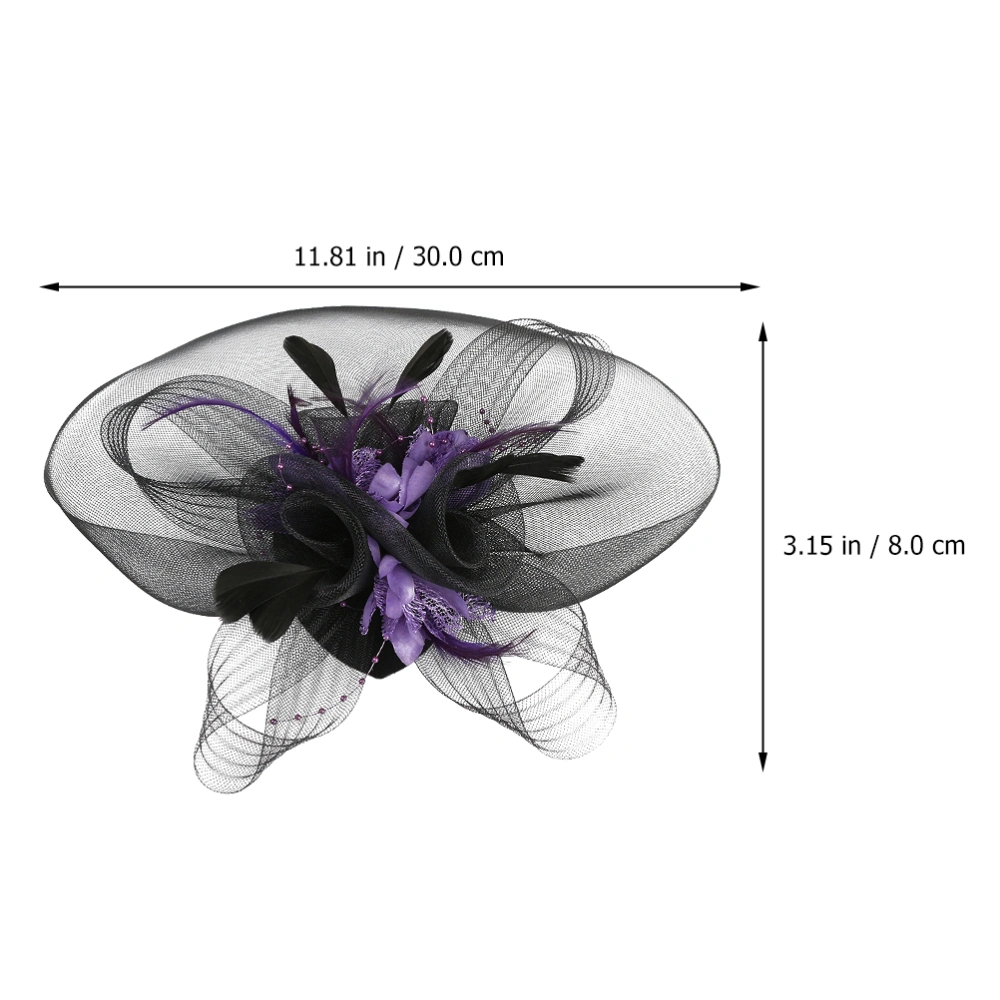 1 Pc Pretty Headwear Elegant Feather Headdress Bow Hair Clasps Hair Accessories