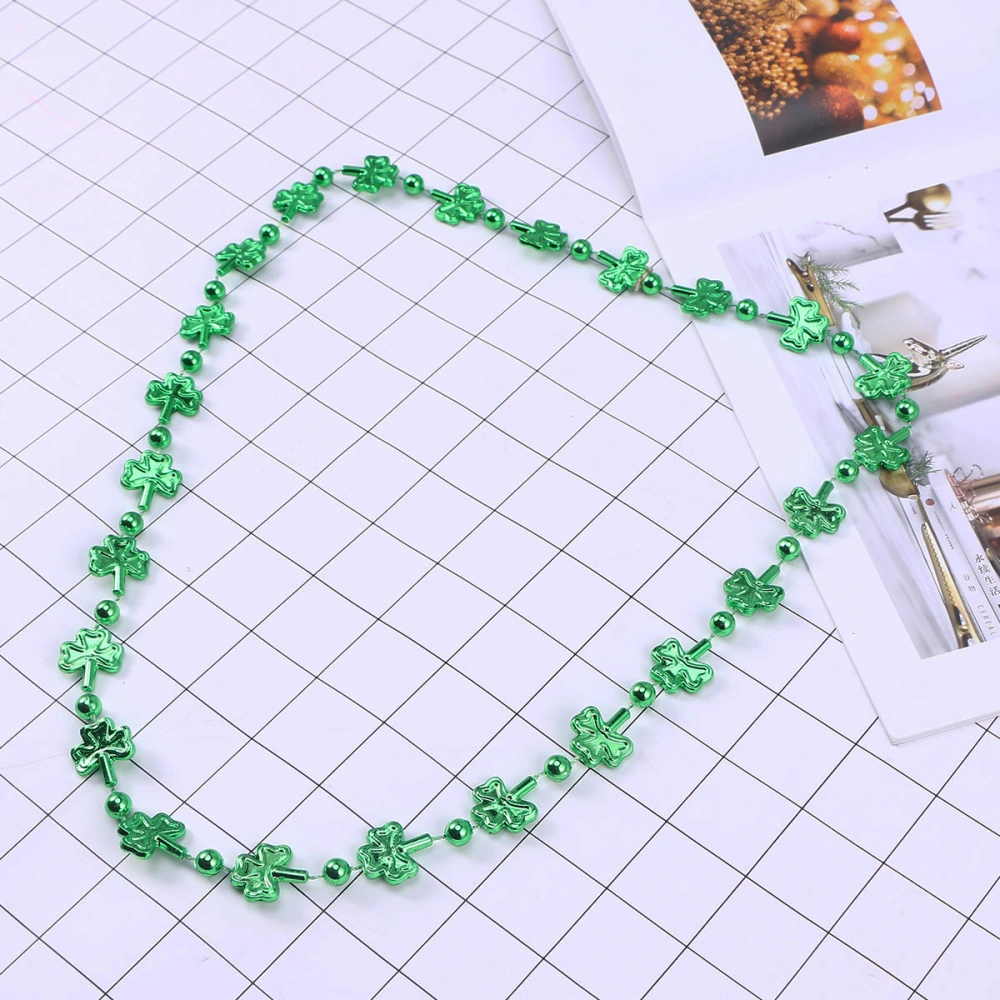 2pcs Bead Clover Necklace Beautiful Fashionable Decor Necklace for Woman Lady Female