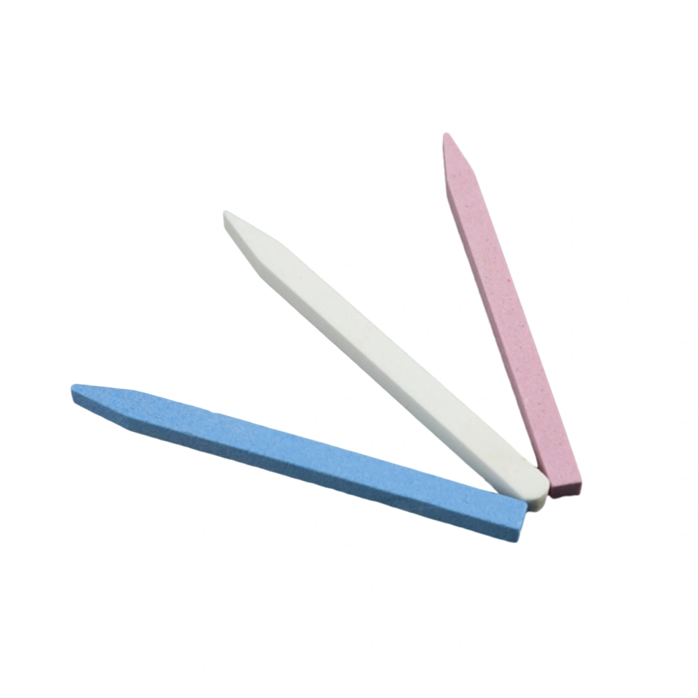 3pcs Double-sided Nail Files Manicure Nail Buffers Sanding Blocks Nail Pedicure Tools(Random Color)