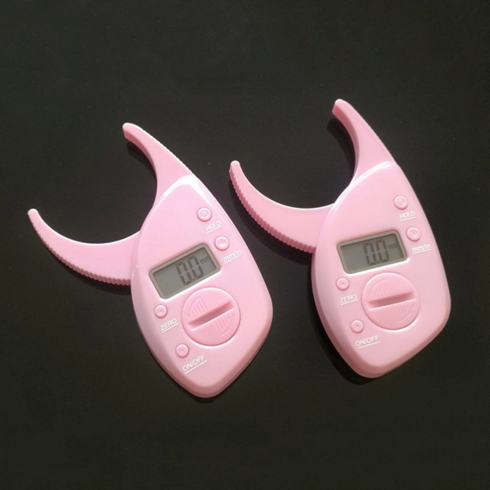 1PC Digital Body Fat Caliper Fitness Body Fat Caliper Fat Measuring Tool with Clear Display Portable Fat Digital Display Caliper for Fitness Instructor Women Men Use Pink