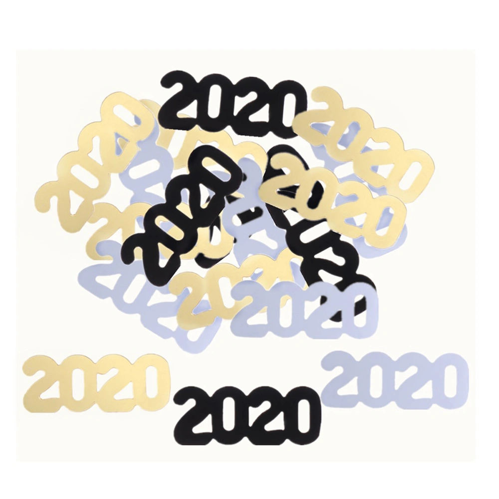 1 Set of 2020 New Year Confetti Numbers Slices Festival Party Supplies for Home Hotel Bar