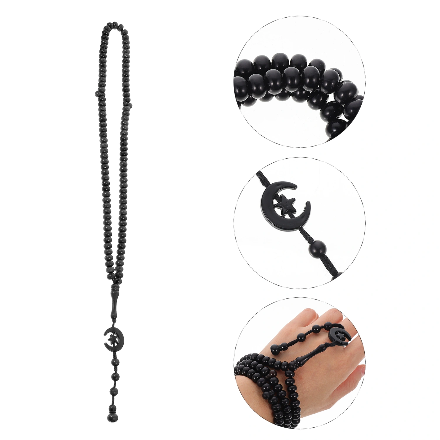 1pc Muslim Worship Bead String Muslim Holding Rosary Decorative Prayer Bead