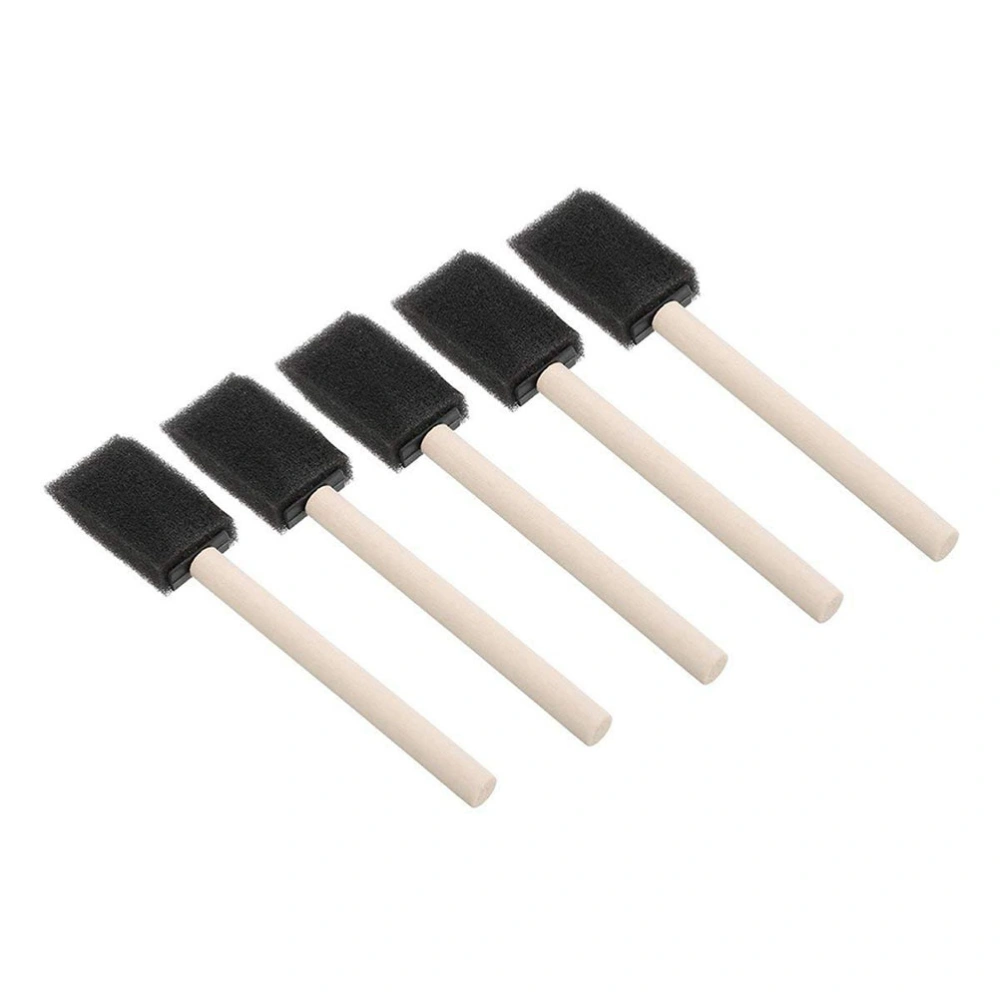 2 Inch Sponge Wood Handle Paint Brush Set 10 Pack Lightweight Durable and Used for Acrylics Stains Varnishes Crafts Art Glue