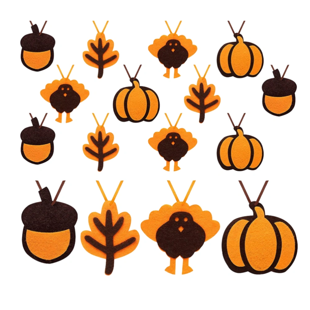 24pcs Harvest Festival Ornaments Thanksgiving Hanging Pendants (Mixed Style)