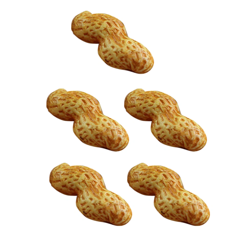 5pcs Simulation Peanut Models Fake Plastic Dried Fruits Photo Props for Shop