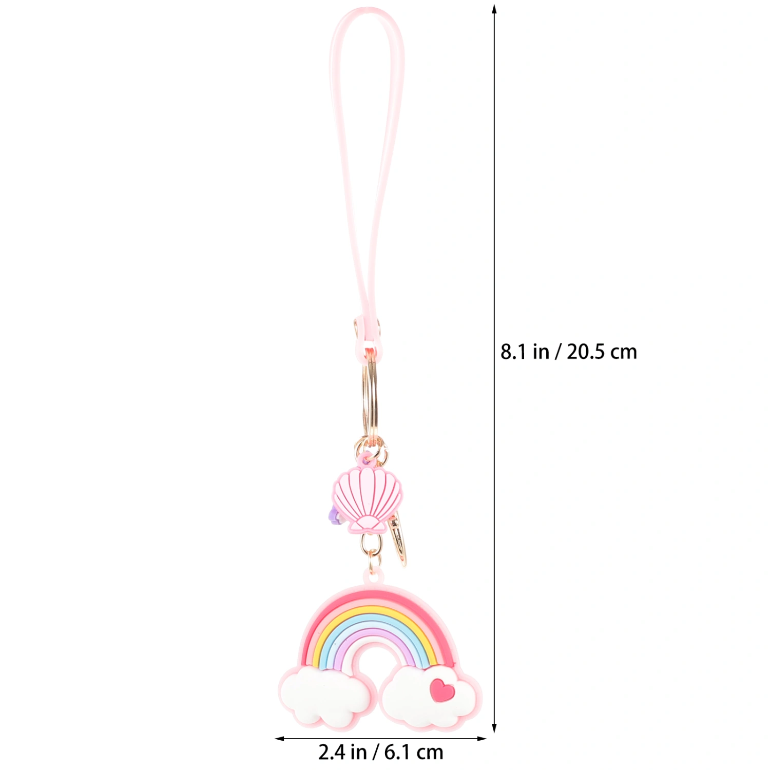 2 Pcs Rainbow Key Rings Cartoon Rainbow Key Chains Lovely Rainbow Key Pendants