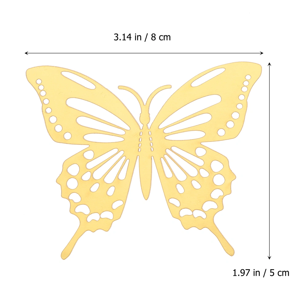 48pcs 3D Butterfly-shaped Wall Stickers Removable Metallic Wall Sticker