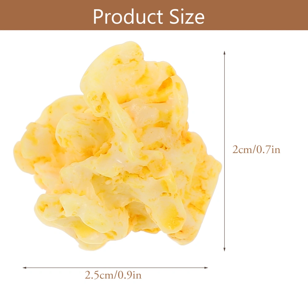 20pcs Resin Popcorn Charm DIY Phone Case Decor Ornaments Jewelry Accessories