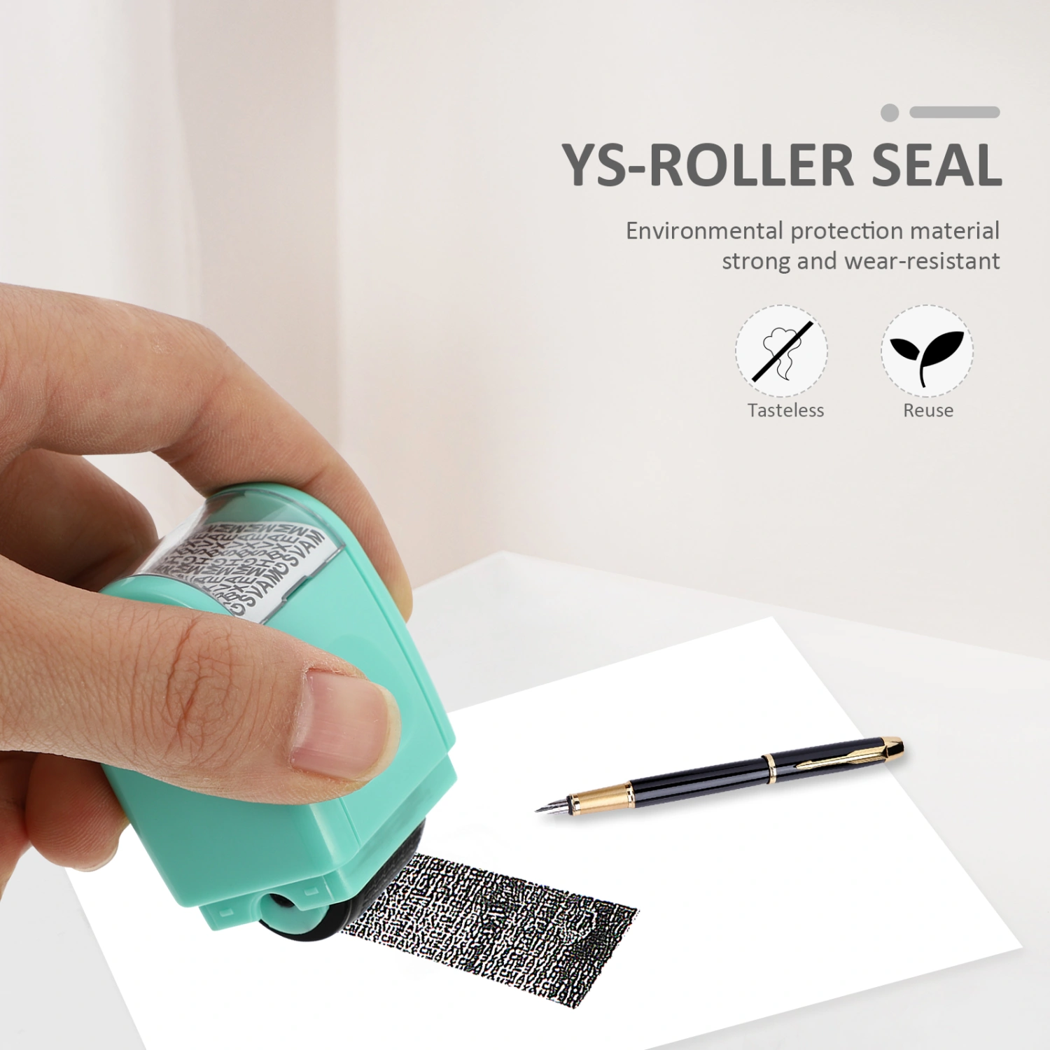 1pc Security Seal Roller Personal Information Anti-disclosure Privacy Stamp