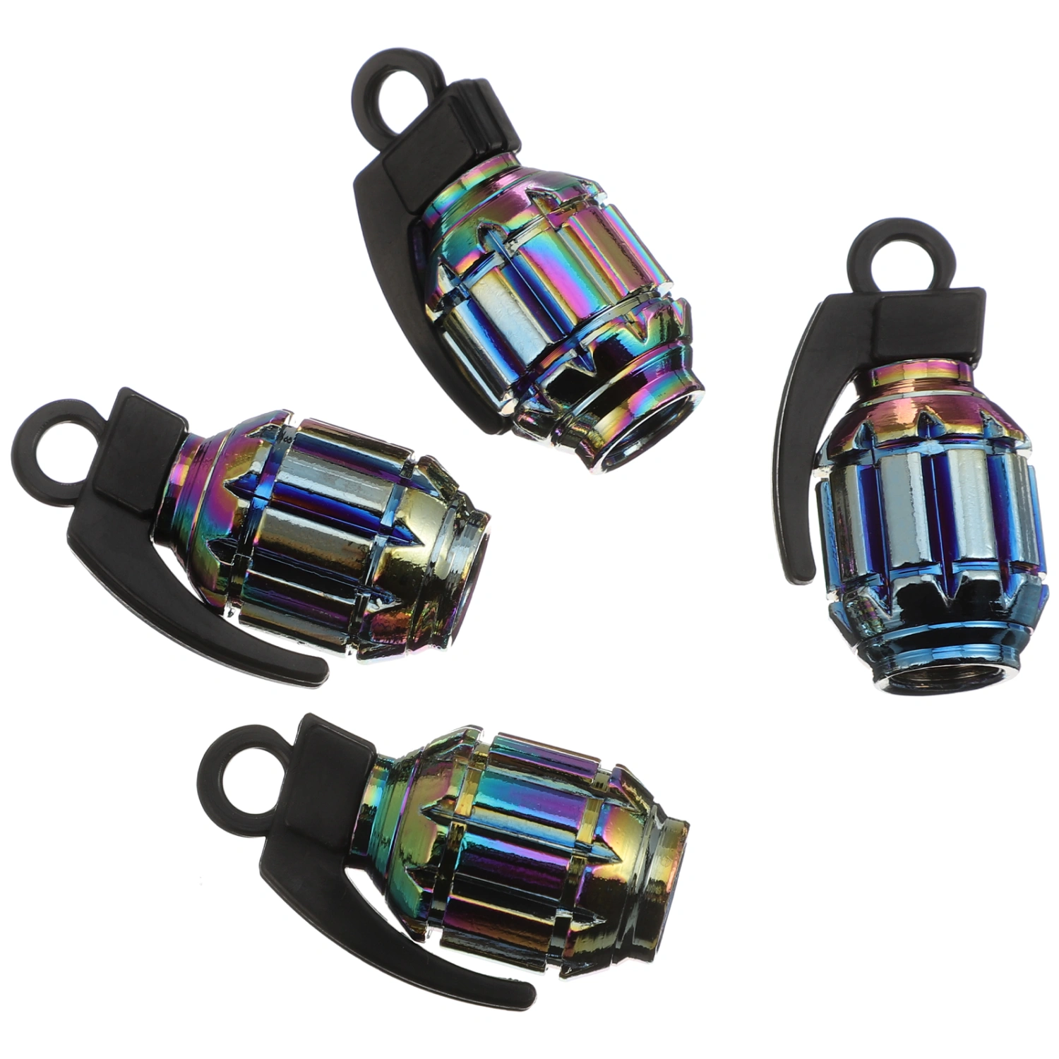 4 Pcs Stainless Steel Car Tire Caps Air Nozzle Caps Vehicle Tire Caps