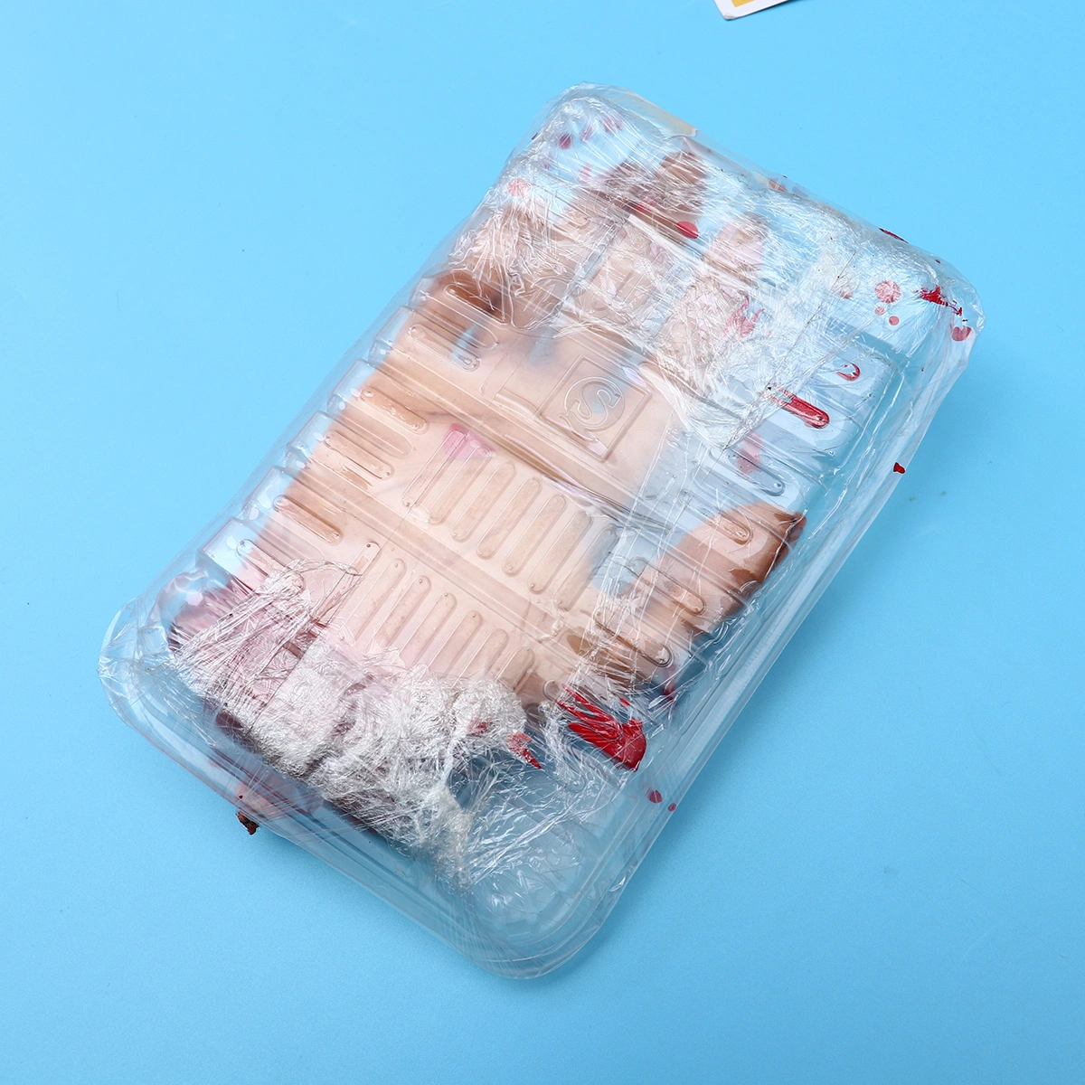 Scary Bloody Simulation Hand Meal Box Decoration Realistic Organ Prank Prop for Halloween Party Haunted House