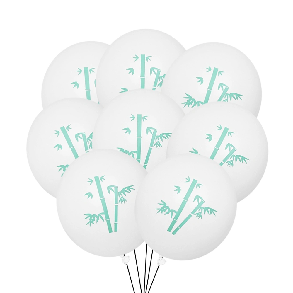 20pcs 12 Inches Bamboo Printing Balloons Set Birthday Party Supplies Latex Balloons Wedding Party Decoration