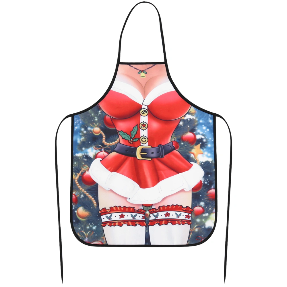 FENICAL Funny Printed Personality Aprons Christmas Santa Anime Cartoon Sex Lady Cooking Apron Creative Character Series