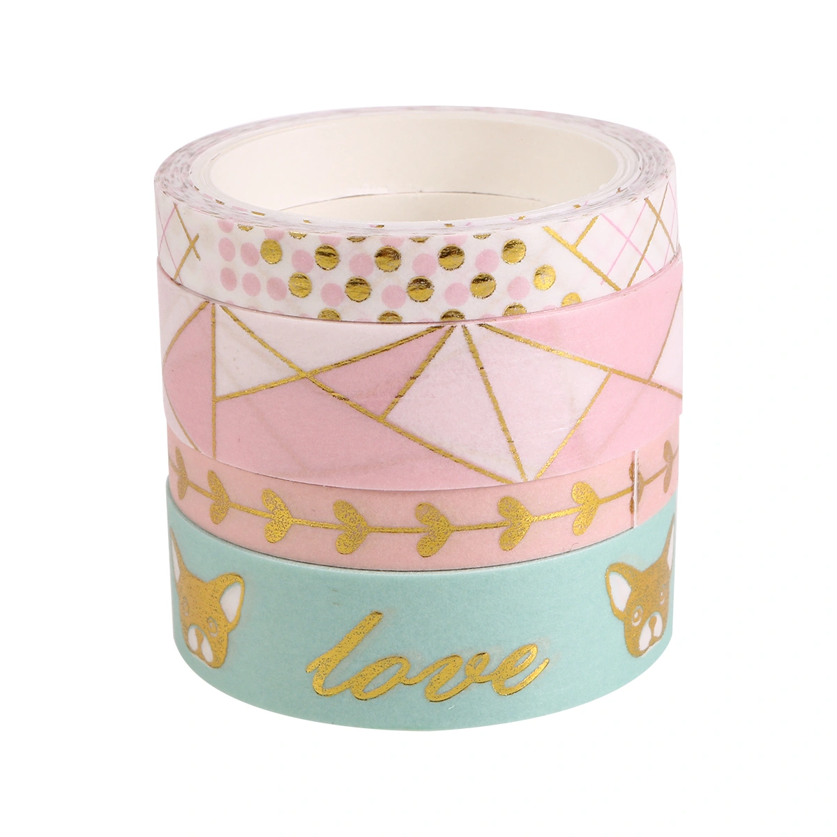 1Pc Hot Stamping Washi Paper Tape DIY Decorative Tape Crafts Gift Packing Band Scrapbook Diary Ornament