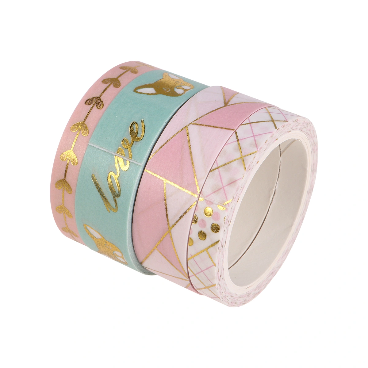 1Pc Hot Stamping Washi Paper Tape DIY Decorative Tape Crafts Gift Packing Band Scrapbook Diary Ornament
