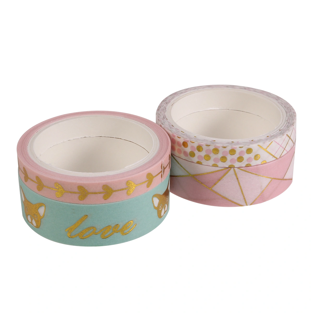 1Pc Hot Stamping Washi Paper Tape DIY Decorative Tape Crafts Gift Packing Band Scrapbook Diary Ornament