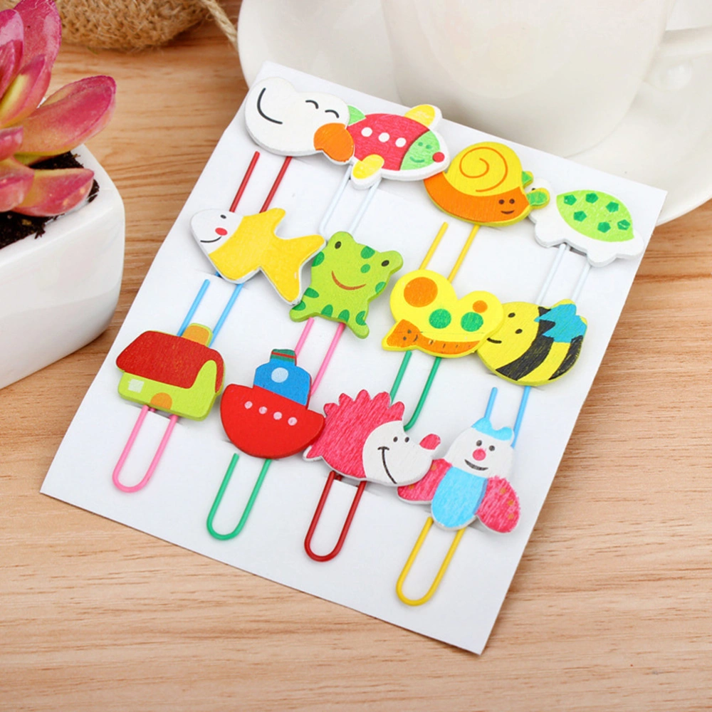 4 Packages of Cartoon Animal Shaped Paperclips Colorful Creative File Clamps Adorable Paper Holder