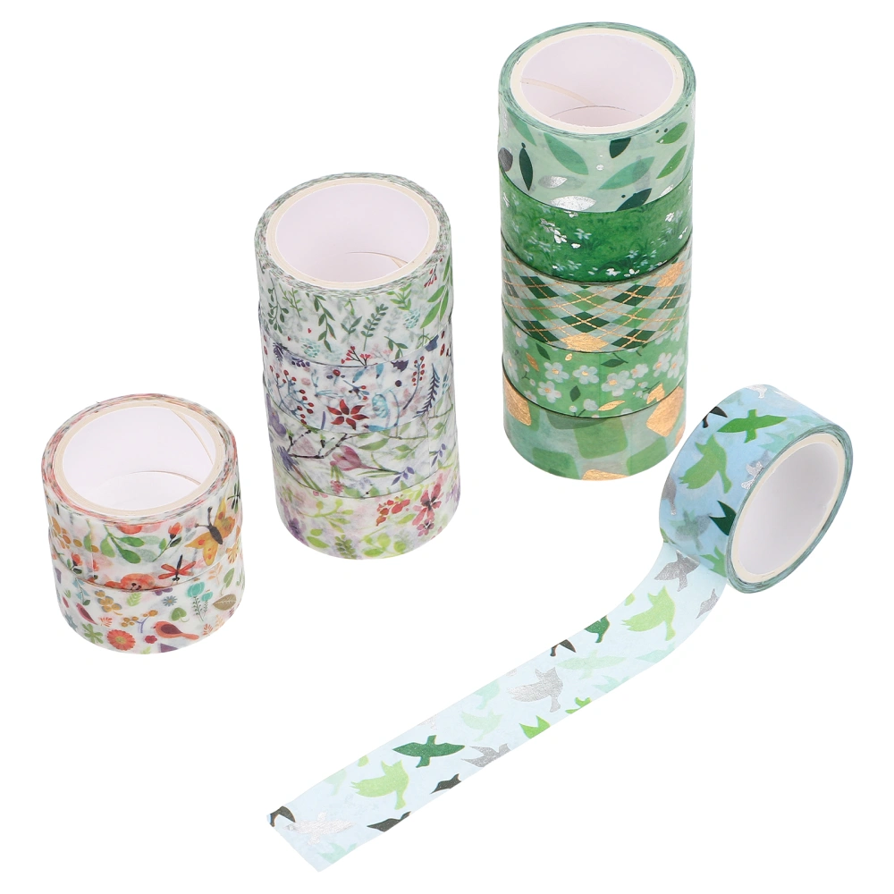 12 Rolls of Diary Decals Washi Tapes DIY Hand Account Tapes Scrapbook Materials