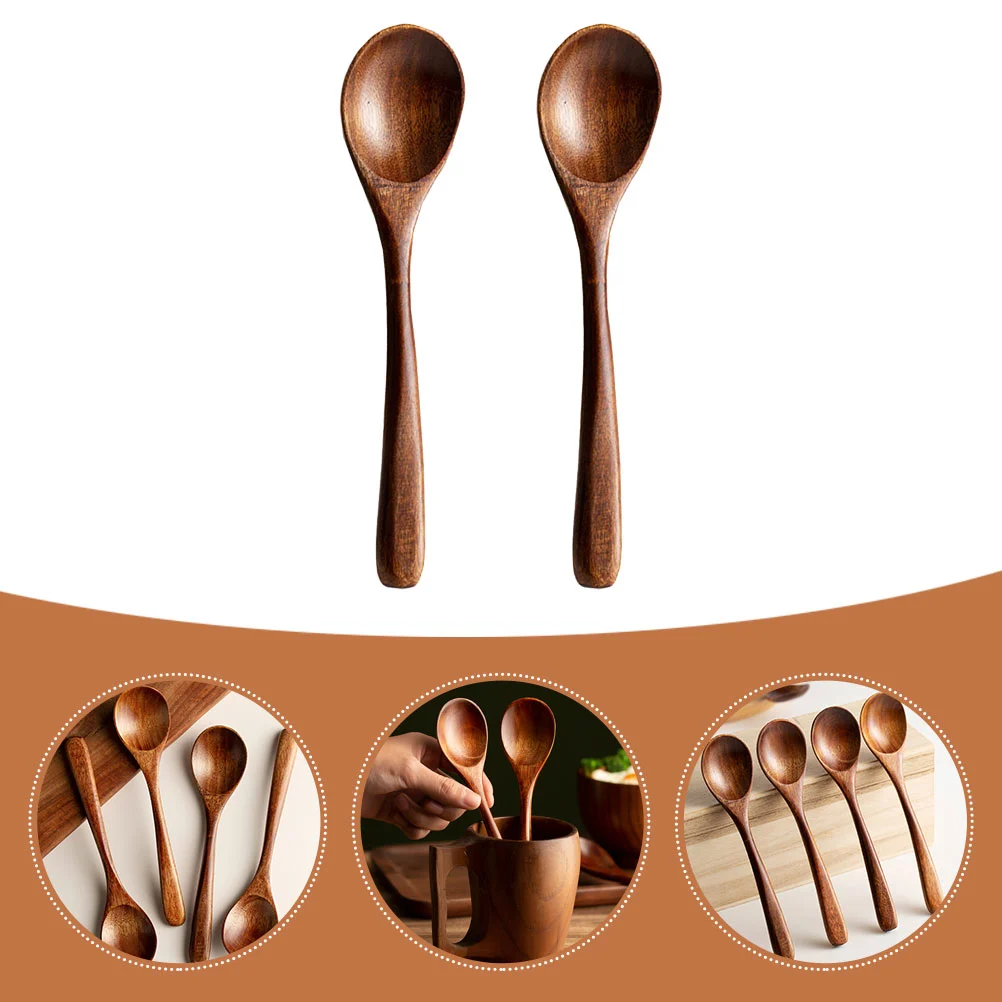 2pcs Ice Cream Spoons Household Rice Spoons Kitchen Spoons Restaurant Spoons