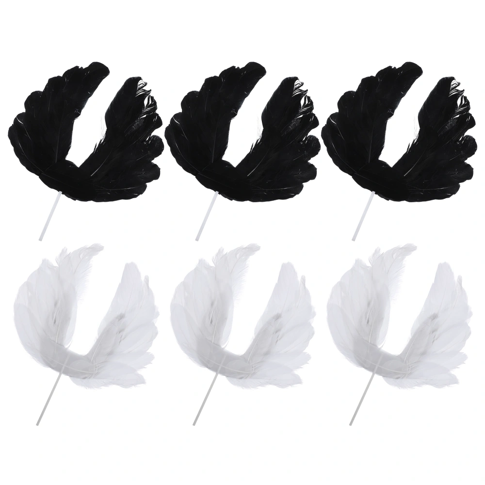 6pcs Funny Plume Cake Topper Delicate Plume Cake Insert Plume Cake Insert