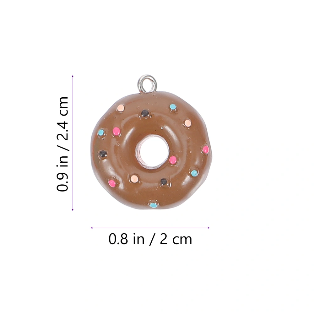 20pcs Lovely Style Jewelry Accessories Donuts Shaped DIY Pendant for Decor