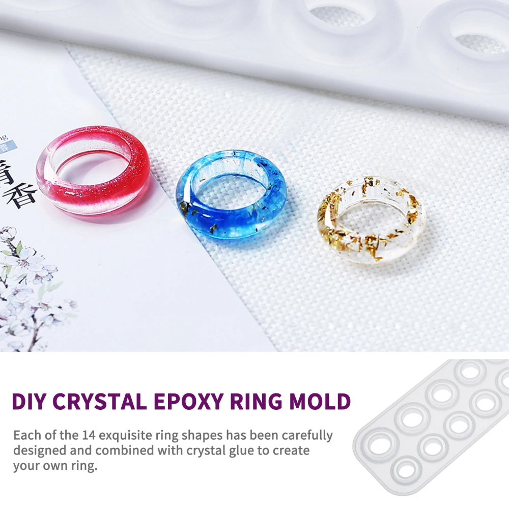 MILISTEN DIY Epoxy Mold Finger Ring Casting Mold Silicone Jewelry Making Mold