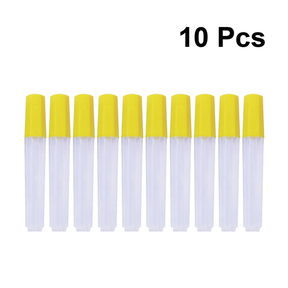 10pcs Transparent Sealed Tube Needle Holder Organizer Plastic Storage Bottle (10cm, 73#)