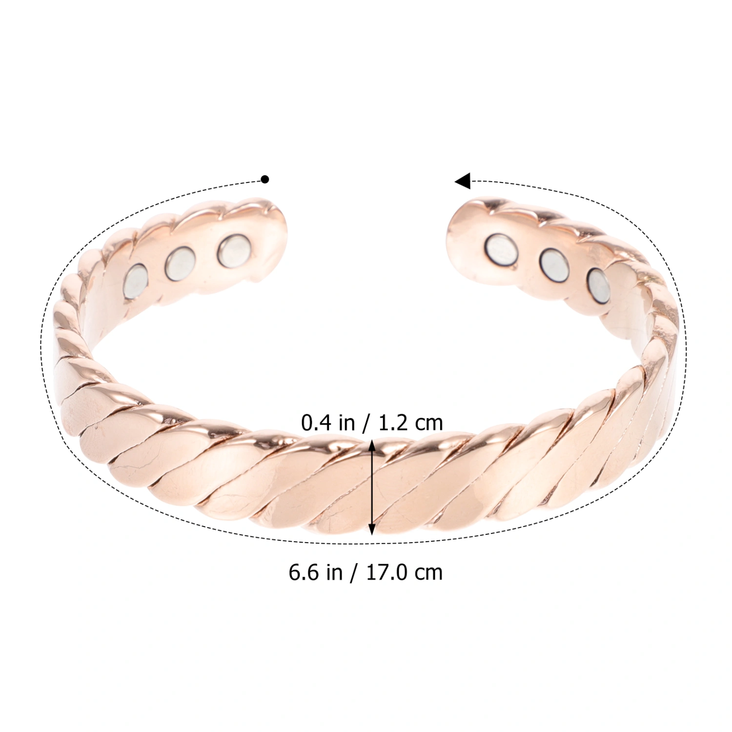 1Pc Pure Copper Magnet Bracelet Fashional Bracelet Magnetic Energy Bangle