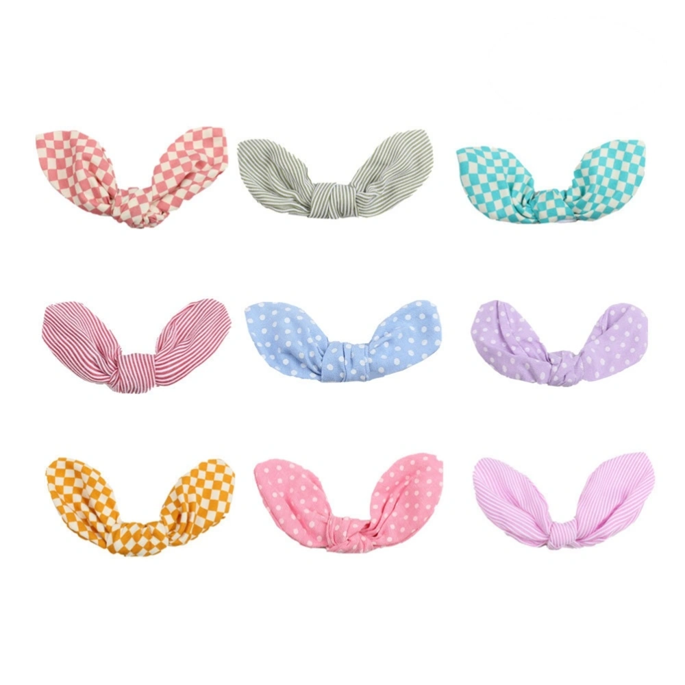 5Pcs Lovely Hair Clip Colorful Rabbit Ears Shaped Simple Hairpin for Girls Daily Use(Random Color)