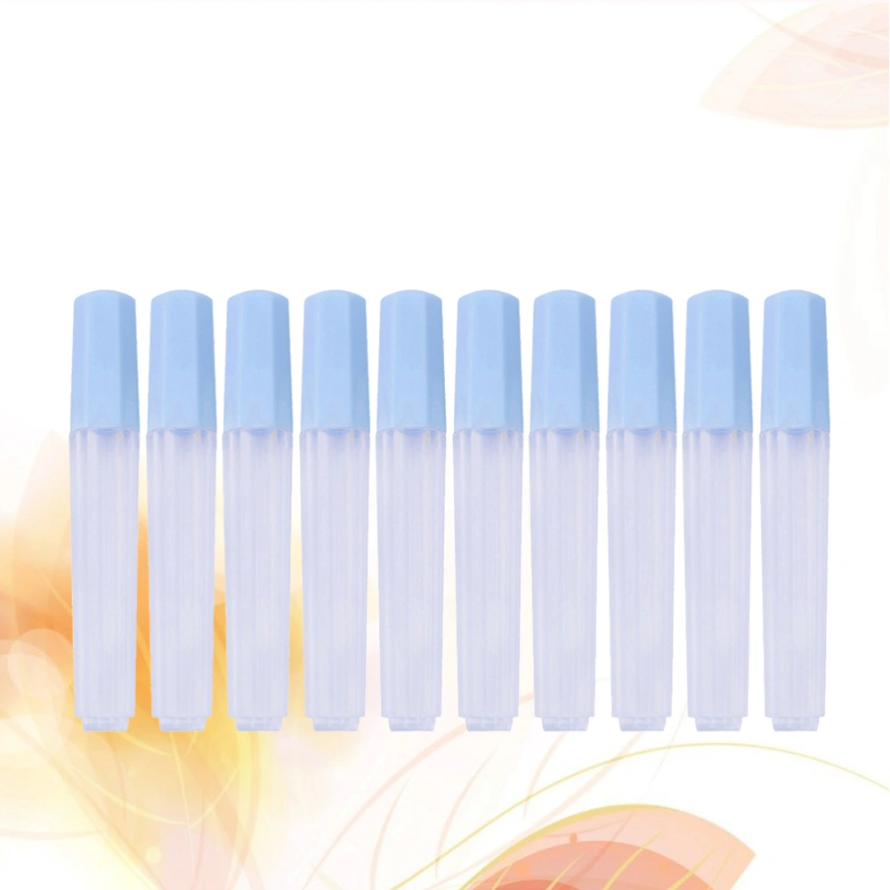 10pcs Transparent Sealed Tube Needle Holder Organizer Plastic Storage Bottle (10cm, 76#)