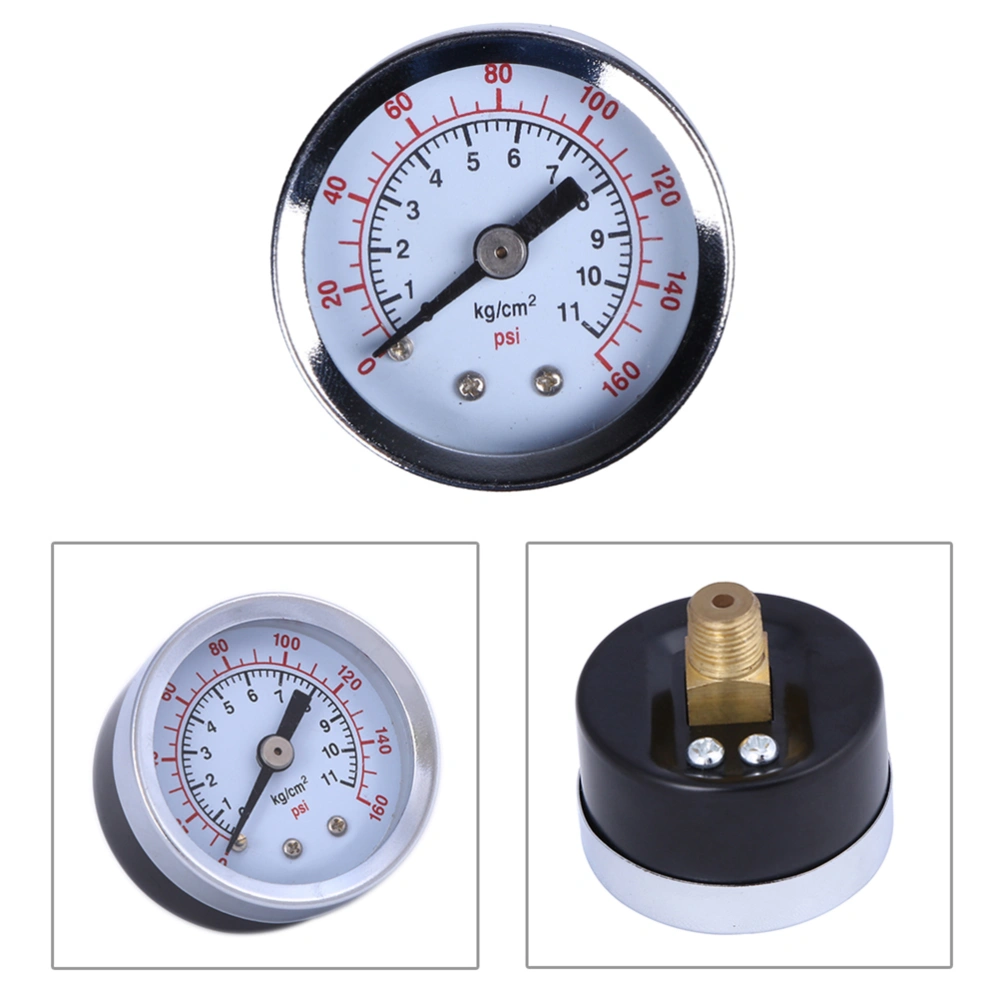 0-160 Psi Bar NPT Side Mount Air Compressor Vacuum Pressure Gauge