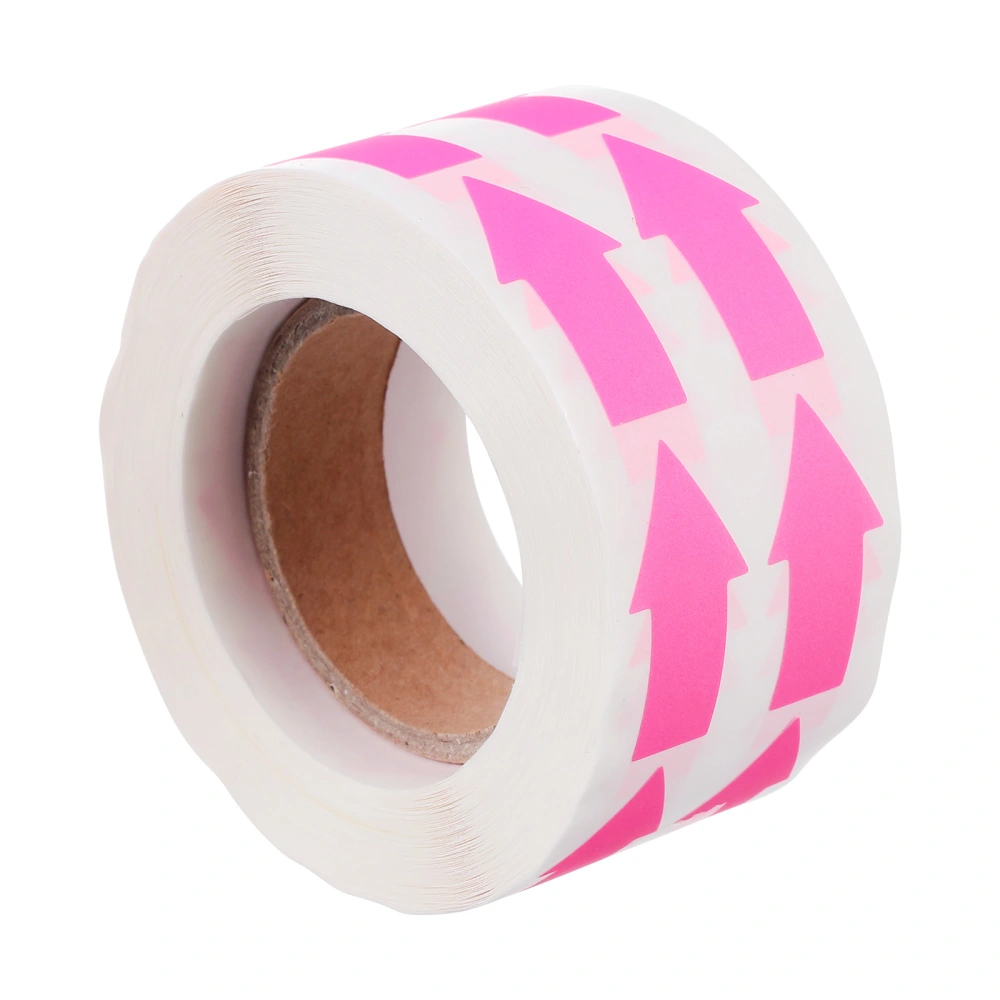 1 Roll of Decorative Stickers Fluorescent Color Label Bright Arrow Label