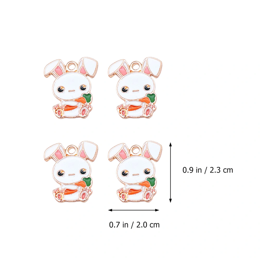 20pcs Jewelry Making Bunny Charms Rabbit Easter Charms Rabbit Enamel Charms