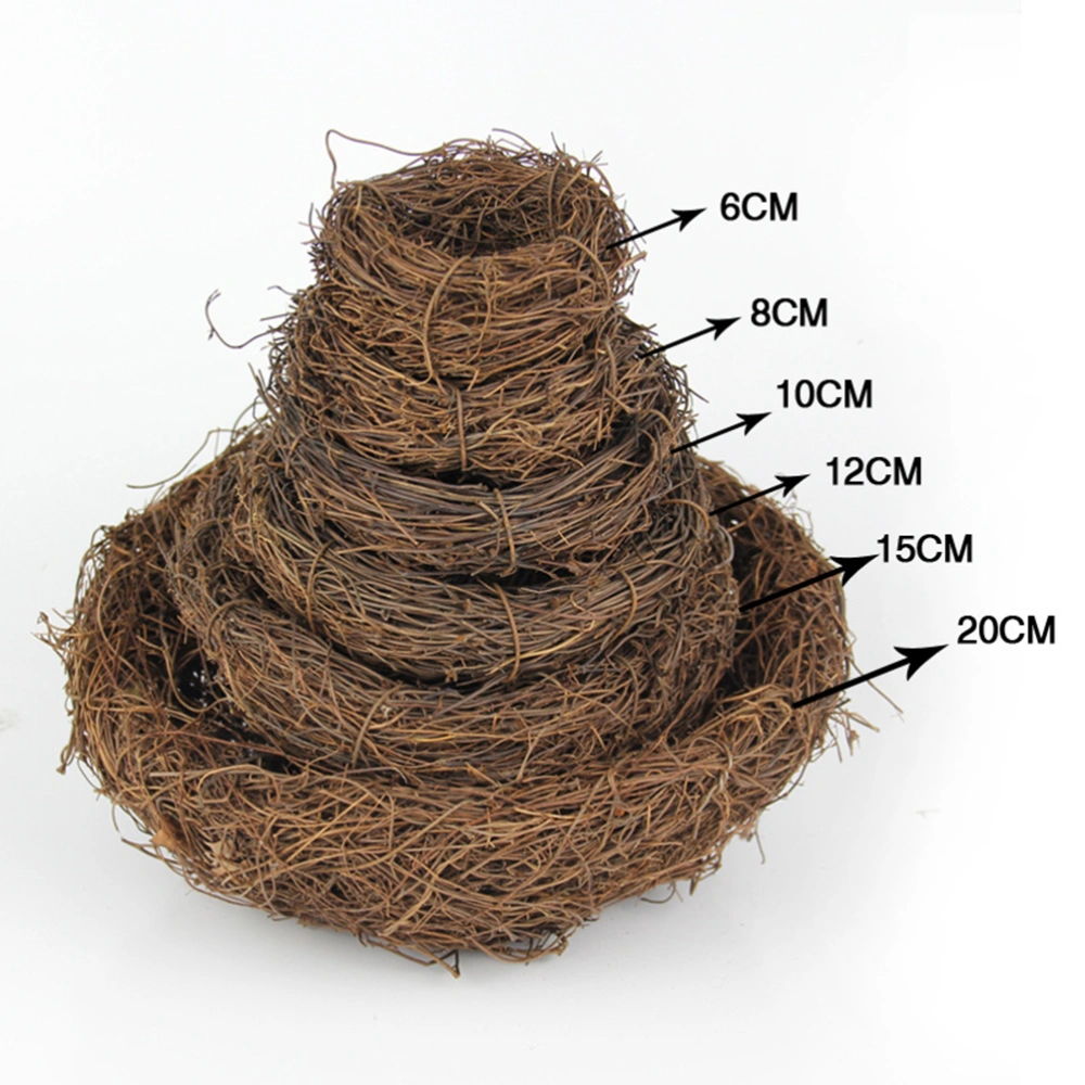 1 Set Easter Rattan Nest Birdie Egg Simulation Ornament Desktop Decor Creative Beautiful Model Craft for Home Store Festival Easter Party