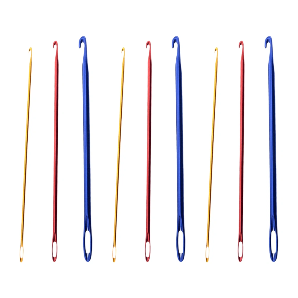 9pcs Manual DIY Aluminum Crochet Single Head Crochet Sweater Crochet Sewing Supplies