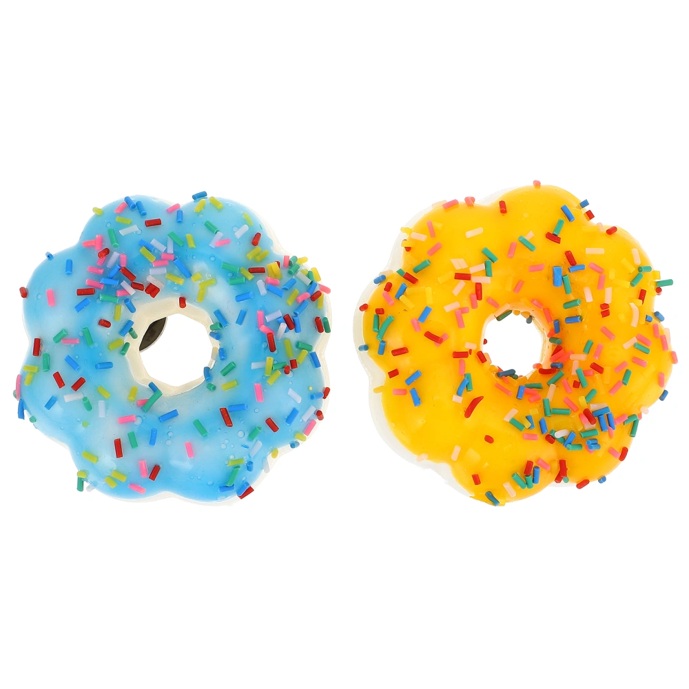 2pcs Delicate Simulation Donut Model PU Doughnut Decor Photography Prop